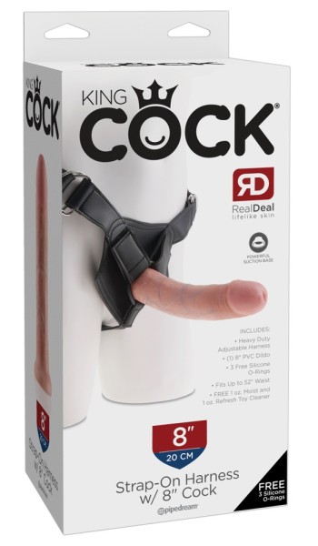 Umschnall-Dildo - Strap-On mit Dildo - 20 cm lang - Hautfarben - vergleichen und günstig kaufen